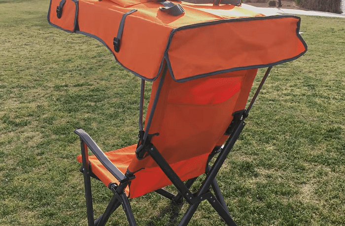 faltbarer Camping Stuhl mit Sonnenschutz Dach Baldachin