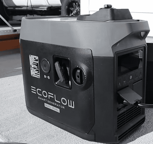 Ecoflow Smart Generator Zweistoff Test Seitenansicht