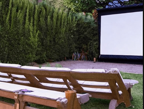 Outdoor Kino aufbauen