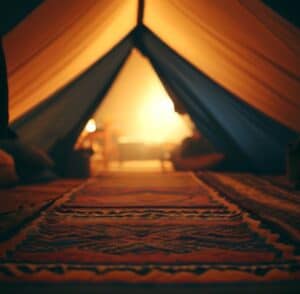 Teppich im Zelt