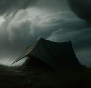 Welches Zelt im Sturm