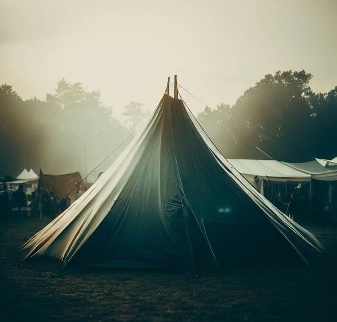 Zelt an einem Festival