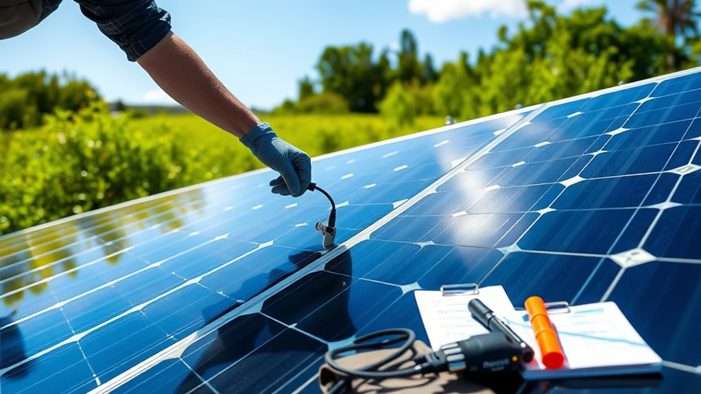 Sicherheitsprüfungen für Solargeneratoren